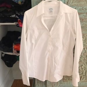 Brooks Brothers Fitted Non-Iron Stretch Blouse